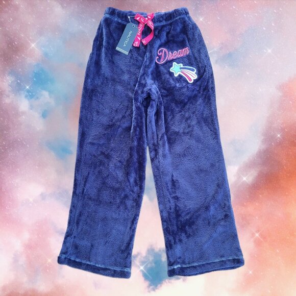 Nautica Kids Fleece Sleep Lounge Pajamas Pants Blue Size 7 - Picture 1 of 12
